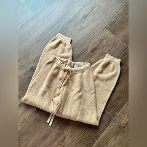 Aerie waffle knit tan joggers